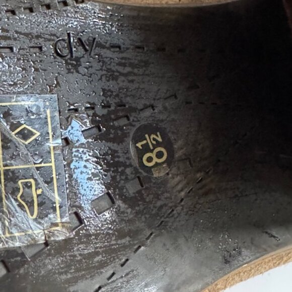 Suede Ankle Boots with Buckle Accents, Block Heel, - size 8.5 - Picture 6 of 6